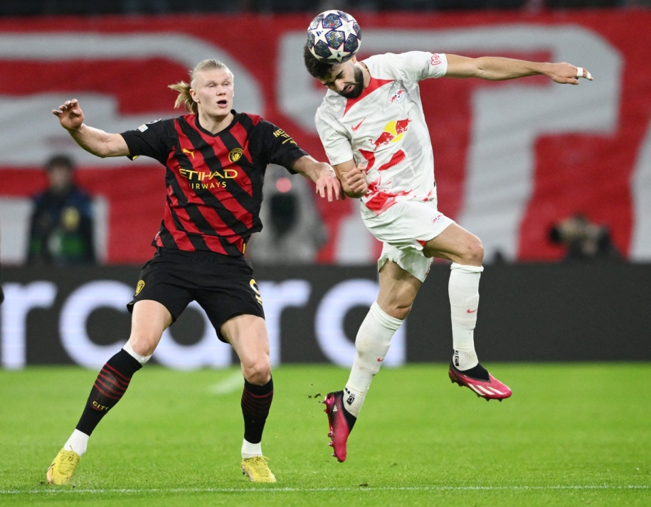 Haaland thi đấu dưới phong độ trong trong trận Man City làm khách Leipzig